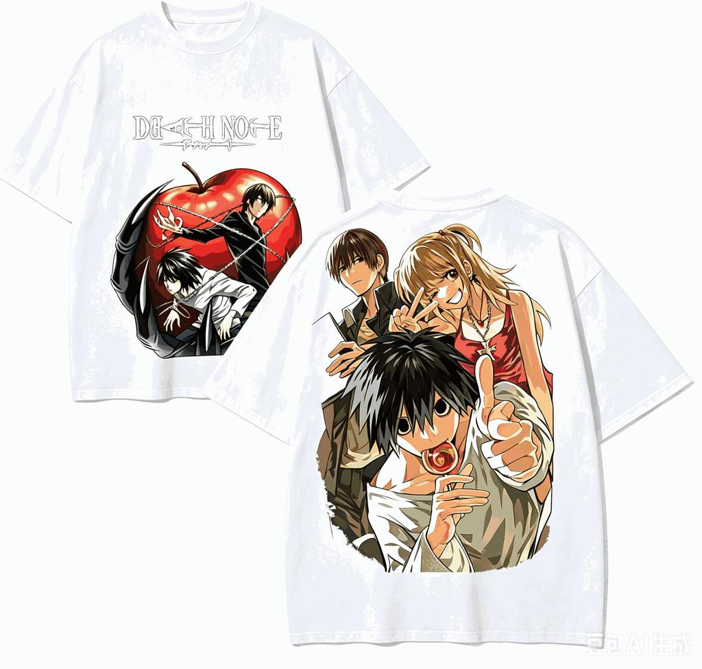Death Note Anime Lover T-shirt Harajuku Cotton Newest Model High Street Retro Fashion Oversized Unisex hot product Classic soft tee