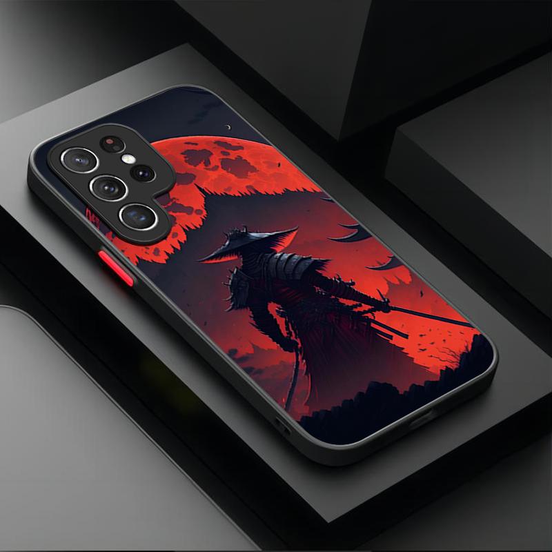 Matte Phone Case for Samsung Galaxy S26 Edge S25 S24 S23 Ultra S22 Pro S21 Plus FE A07 4G A17 A37 A57 Samurai Hannya Mask Ghost