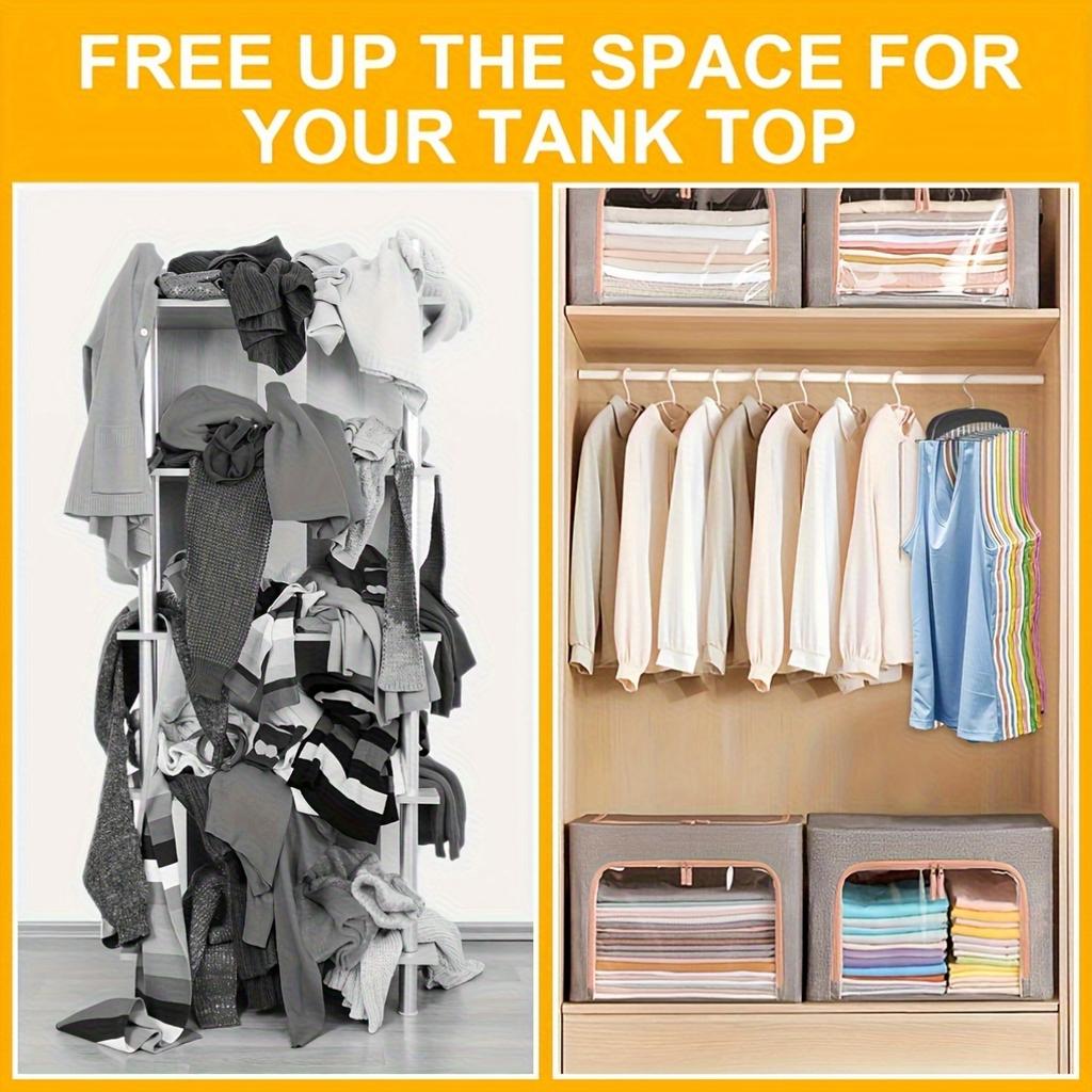 24-Hook Space-Saving Metal Hanger Organizer - Closet Storage Solution for Neatly Organized Wardrobe, Hangers for Clothes