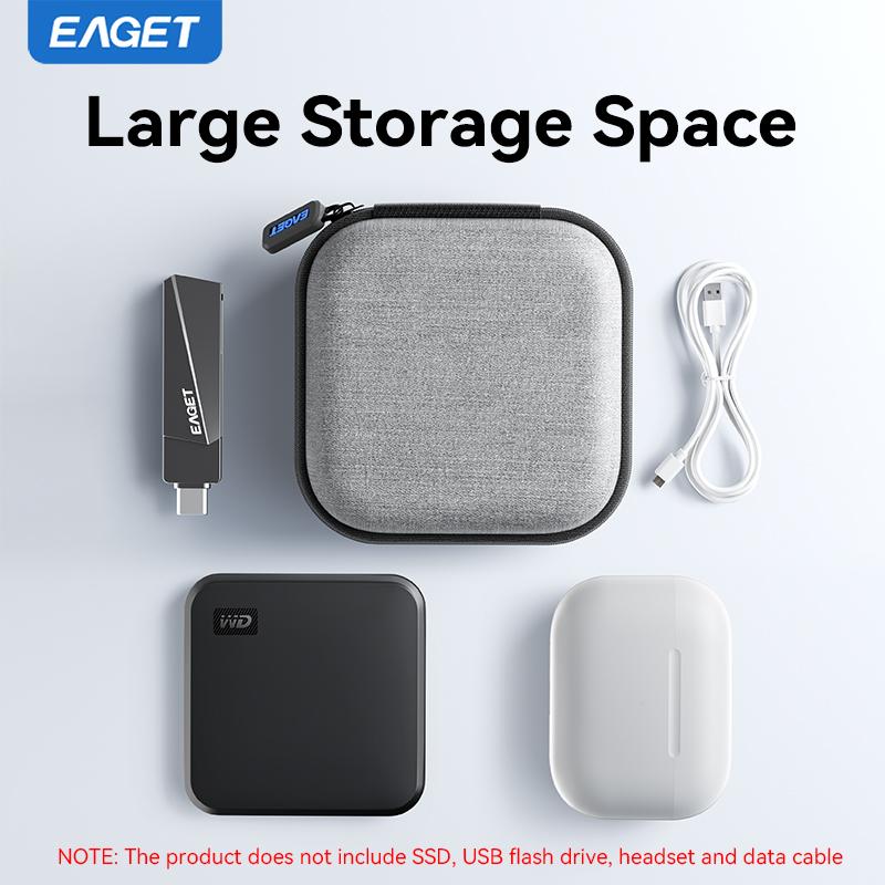 Portable Storage Bag Coin Purse Earphone/USB/Data Cable Storage Case Digital Storage Bag for Wireless Earbuds Headphones Case