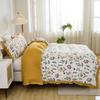 3 шт. Желтый комплект пододеяльника Цветочный чехол для одеяла Кисточки Кантри Комплект для кровати Мягкий Легкий Пуховый Постельный Комплект на Все Сезоны