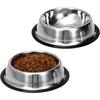 1pc Stainless Steel Dog Bowls with Rubber Bottom,Anti-Slip Heavy Duty Premium Quality Pets Feeder Bowls for Dogs and Cats and More