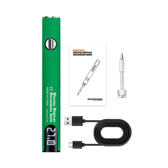 Комплект паяльника USB-зарядка в виде ручки, электрический, регулируемая температура, компактный портативный паяльник
