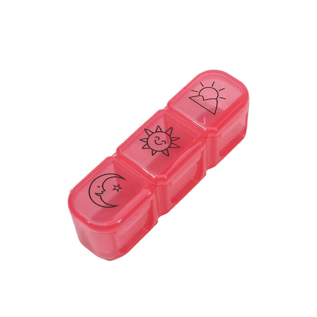 Портативный органайзер для путешествий с тремя сетками, утренний и ночной держатель для рыбьего жира, контейнер для хранения, разноцветный раздельный контейнер