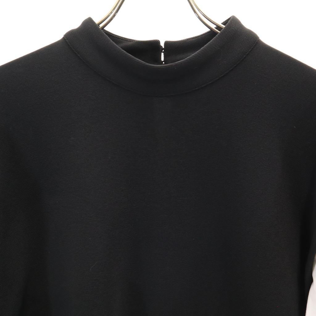 Zara Свитшот с длинным рукавом, сшитый из разных материалов, S, черный пуловер, женский, б/у