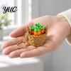 Portable Decompression Gifts 3D Printed Mini Vegetable Basket Keychain, Cute Simulated Pendant, Trendy Key Ring Pendants Stress Relief Clicker Toy for