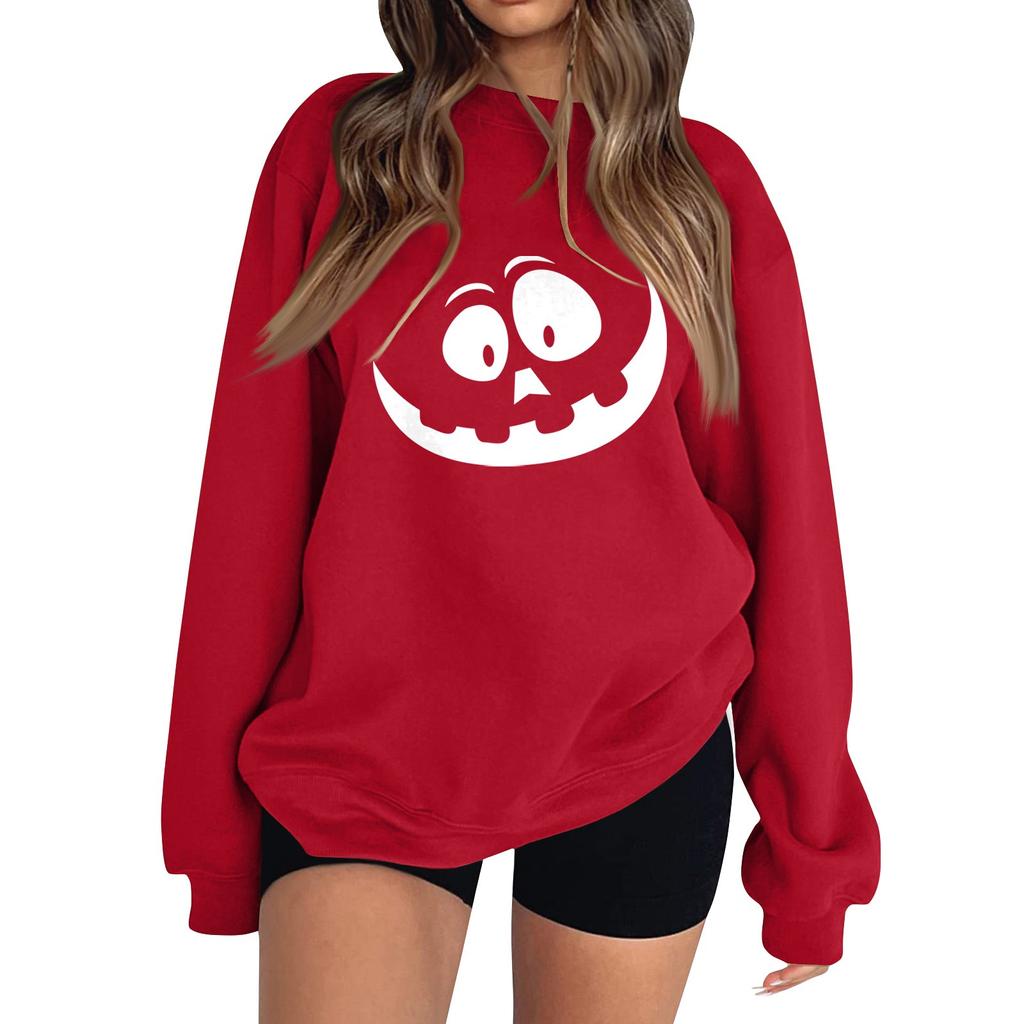 Женская модная толстовка с длинным рукавом и круглым вырезом с принтом