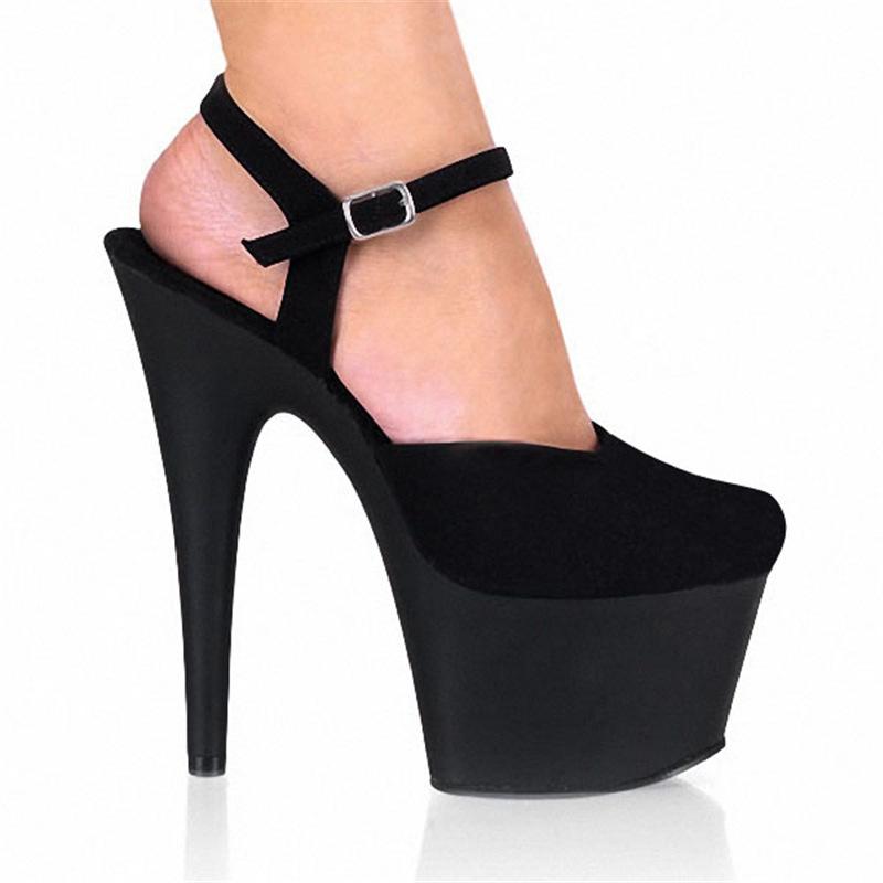 Летние босоножки с пряжкой и тонким каблуком 17 см с заклепками из матового бархата, женские туфли на платформе и высоком каблуке YKC