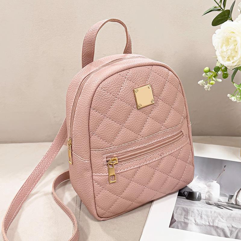 Рюкзак с ромбовидным узором личи Новая маленькая школьная сумка Новый рюкзак Женский