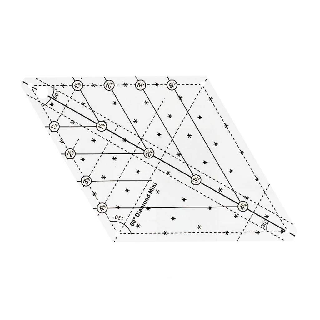 60-градусный алмазный шаблон для квилтинга, швейная линейка, линейка для квилтинга, линейка для рукоделия, простые дизайны для квилтинга, фурнитура