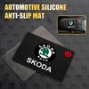 ZPMG6 1PC Car Style Non-slip Silicone Pad Dashboard Sticky Pad Mobile Phone Holder For Skoda Fabia Superb Rapid Karoq VII Yeti Kodiaq