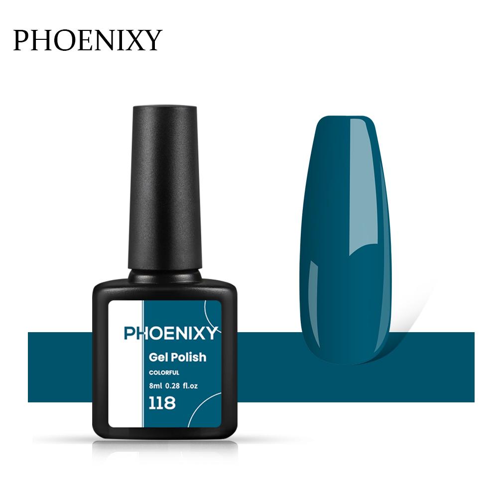 PHOENIXY, 60 цветов, гель-лак для ногтей, долговечный гель-лак, верхнее базовое покрытие, полуперманентный гель-лак, дизайн ногтей «сделай сам»