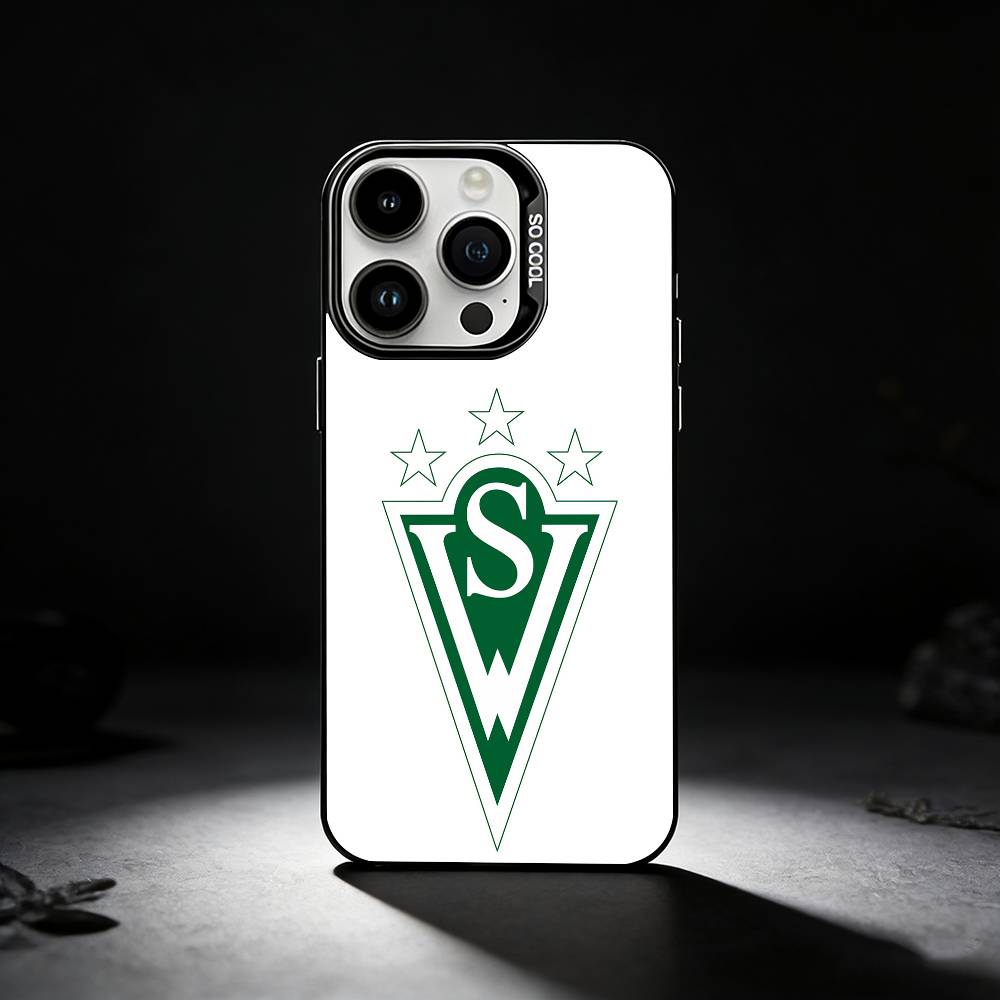 Santiago W-Wanderers Classic Badge Phone Case For iPhone 17,16,15,14,13,12,11 Plus,Pro Max,XS,Colored silver phone case
