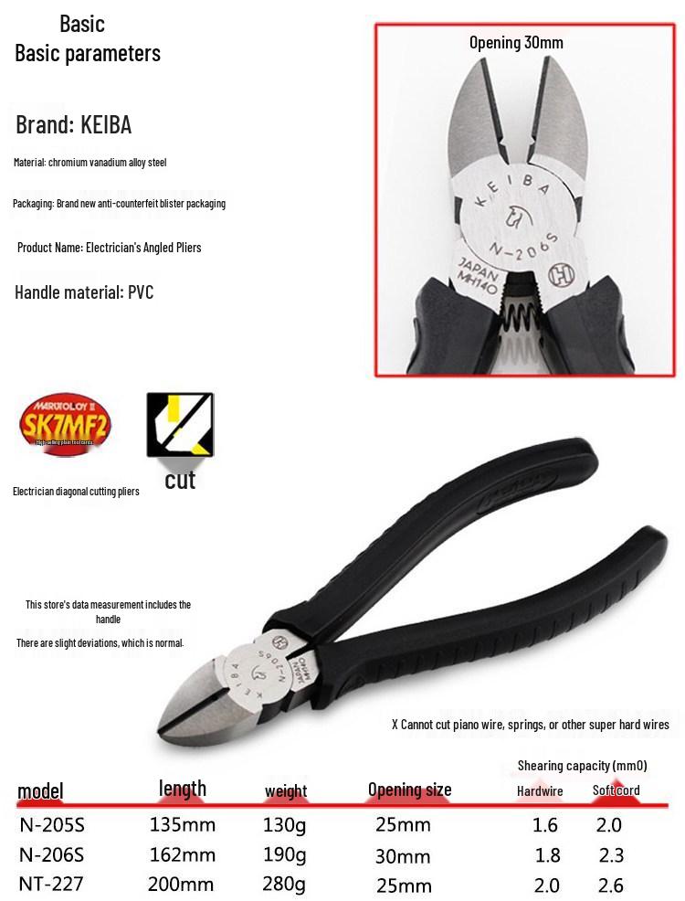 KEIBA MN-A05 Японские бокорезы для электроники 5 дюймов
