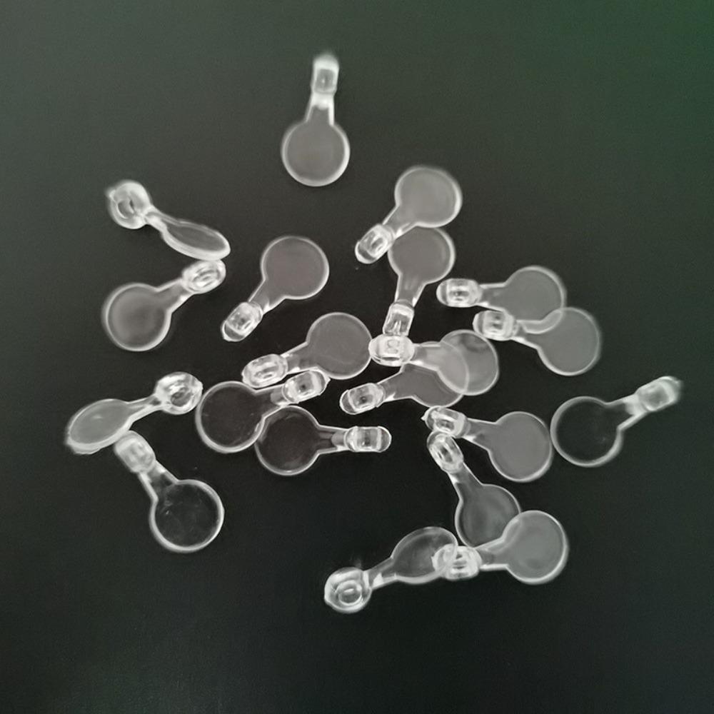 200 шт. Овальные приклеиваемые плоские дужки Прозрачный акрил Прозрачные подвески-кабошоны Дом