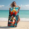 Personalized customized proof beach towel with Wallace and Gromit pattern - soft, absorbent,quick-drying,perfect swimming,camping&bathing