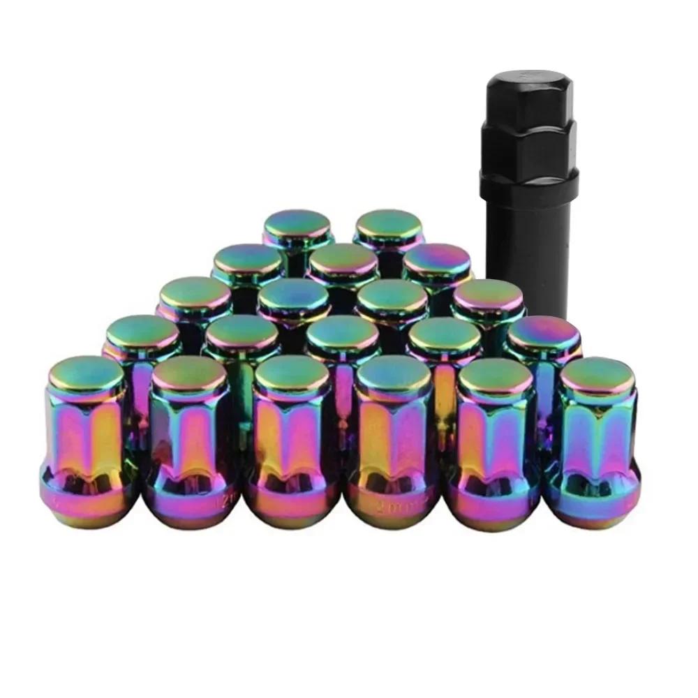 20pcs Car Wheel Lug Nuts Screw M12x1.5/1.25 Lug Nut 32mm Universal Steel Racing Wheel Lug Nuts For Nissan Infiniti Subaru Suzuki