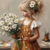 5D DIY Полный Круглый Дрель Алмазная Картина Девочка Набор Домашний Декор Искусство Ремесло 40x40см