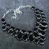 Natural Black Spinel Gemstone 925 Sterling Silver Jewelry Necklace 18" R3g20