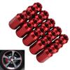 20pcs Lug Nuts M12X1.5 Aluminum Red Wheel Nuts Hex 19mm Closed End Cone Seat Car Accessories