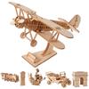 3D Sailboat Plane Wooden Puzzle Assembly Model Puzzle DIY Crafts Building Kit Toys For Birthday Christmas Gifts Home Decoration