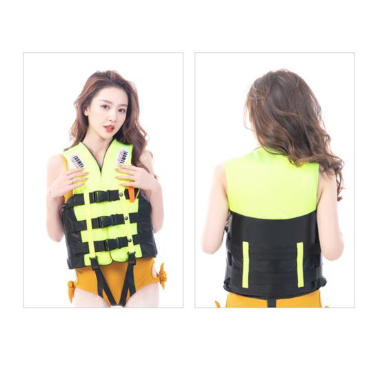 Спасательный жилет для взрослых 100N, спасательный жилет с веслом, регулируемое плавучее устройство со светоотражающей полосой для каяка, лодки, серфинга, водных видов спорта