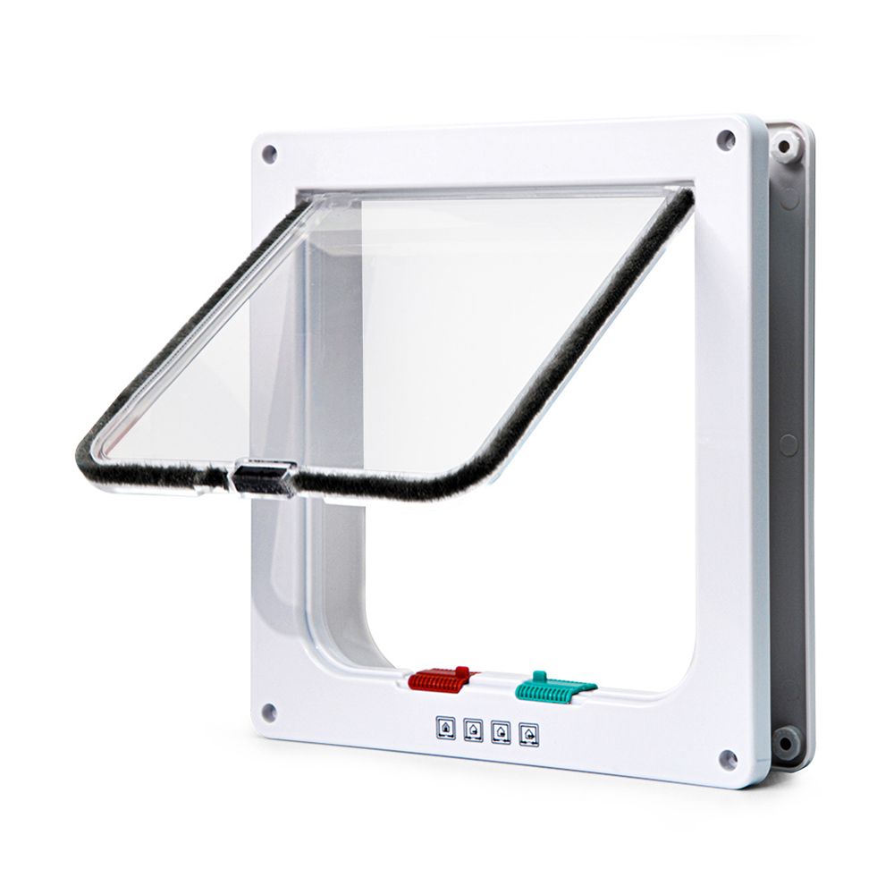 Ways In and Out 4 Sizes for Small Dogs,Cats ABS Material Pet Supplies Flap Door Cat Door Dog Gates