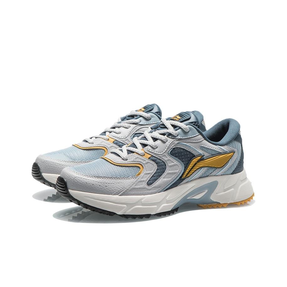 Li-Ning Comfortable Versatile Leather Shock Absorbing Non-Slip Wear-Resistant Breathable Lightweight Low-Top Running Shoes Men Sneaker ARLR013-3