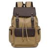 Vintage Canvas Backpack: Large Capacity, Travel & Laptop Bag with Drawstring Flap for Men