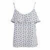 Women's Printed Flounced Strappy Top