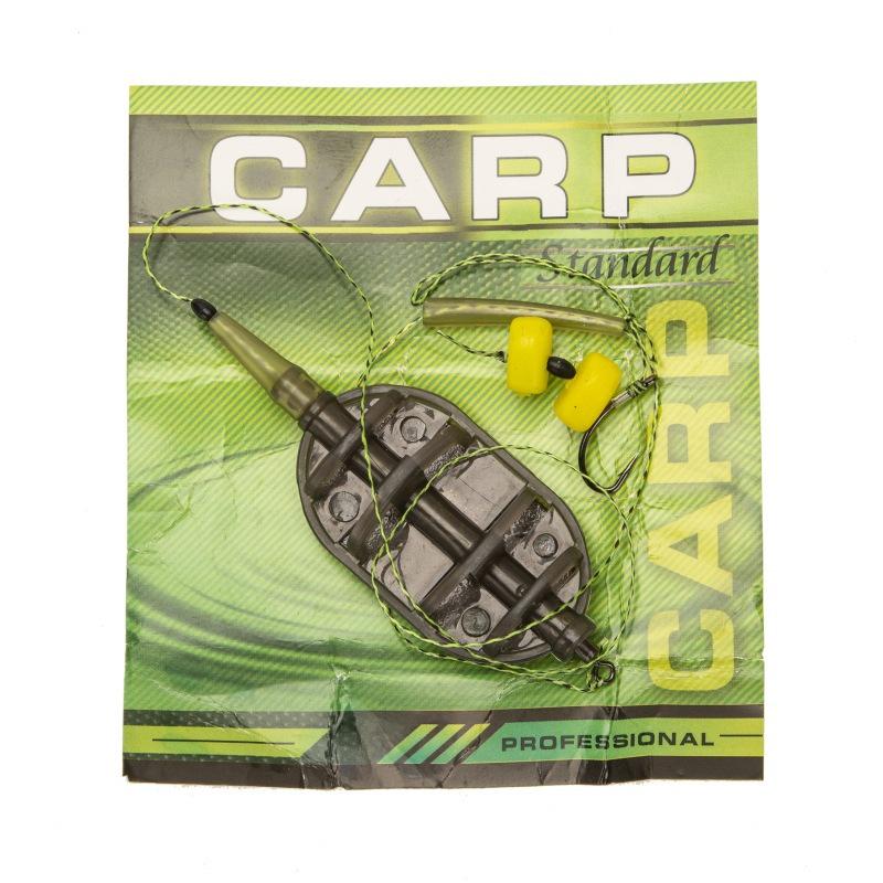 Европейская оснастка для дальнего заброса карповой ловли с фиксатором прикормки и дрейфующей леской