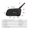 Мотоциклетный Bluetooth-интерком V6 Plus, система группового чата на 6 мотоциклистов, 1500 м, с шумоподавлением, водонепроницаемая гарнитура для шлема