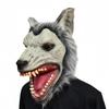 Glowing Wolf Head Mask Hand Claws Halloween Plush Werewolf Hood Big Bad Wolf Mask Wild Wolf Dress Up Jackal Hood