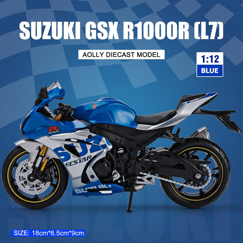 Модель Мотоцикла SUZUKI GSX R1000R Масштаб 1/12 Литая из Сплава Игрушка для Подарков Коллекций Декораций