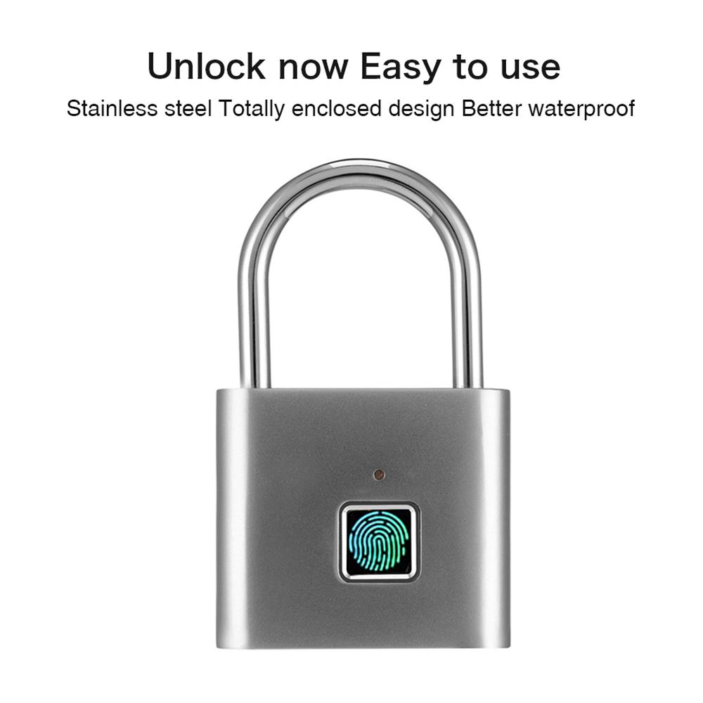 Smart Fingerprint Padlock Small Size Padlock Cabinet Fingerprint Lock Mini Fingerprint Lock