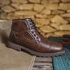 Boots for Men Retro British Style Leather Boots Fashion High Top Men's Shoes Workwear Boots Winter Warmth Man Shoes