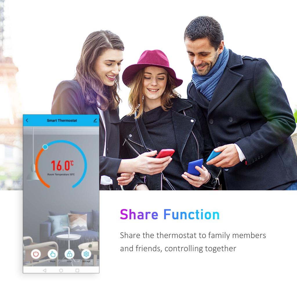 Wi-Fi умный термостат 5A цифровой регулятор температуры для водяного подогрева пола приложение дистанционного управления