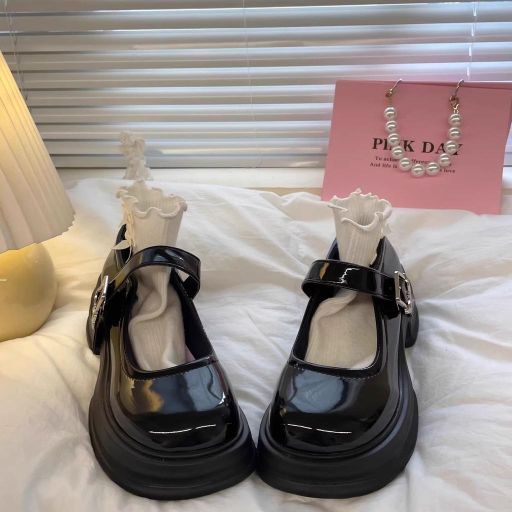 Милые классные маленькие кожаные туфли женские весна и осень ретро толстые туфли Мэри Джейн с неглубоким горлом женские модные женские дышащие туфли