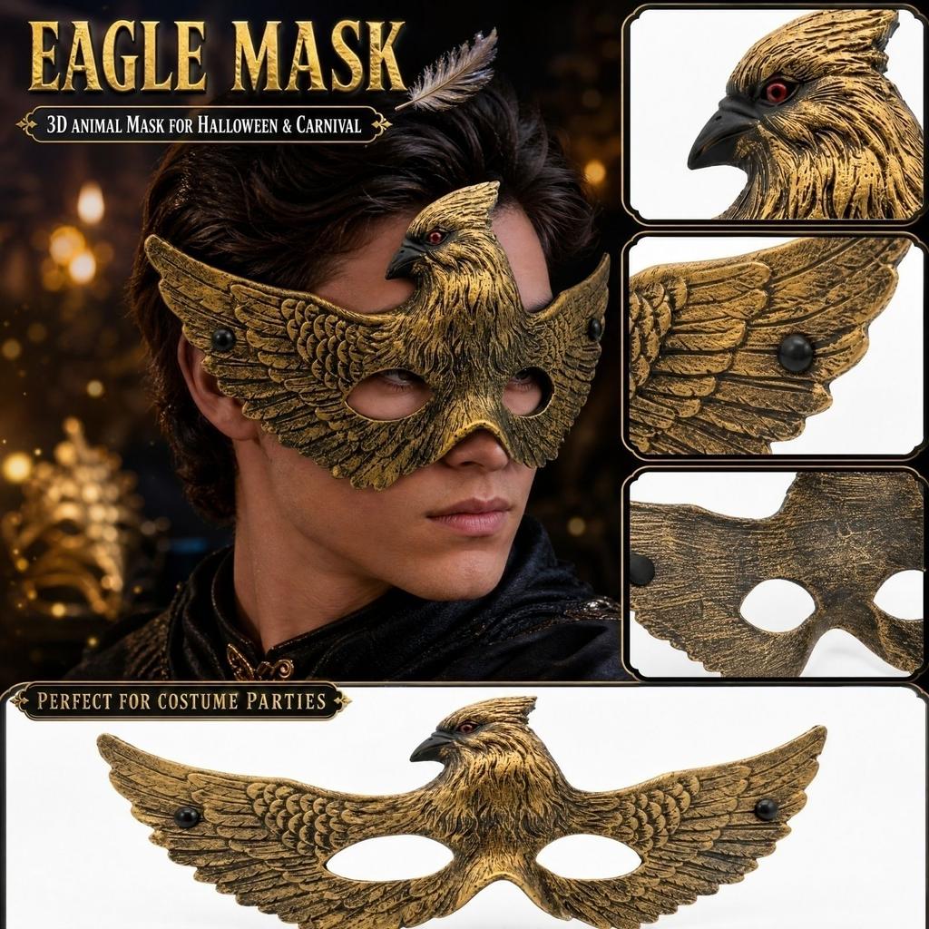 Half Face for Halloween Animal Costume Party
