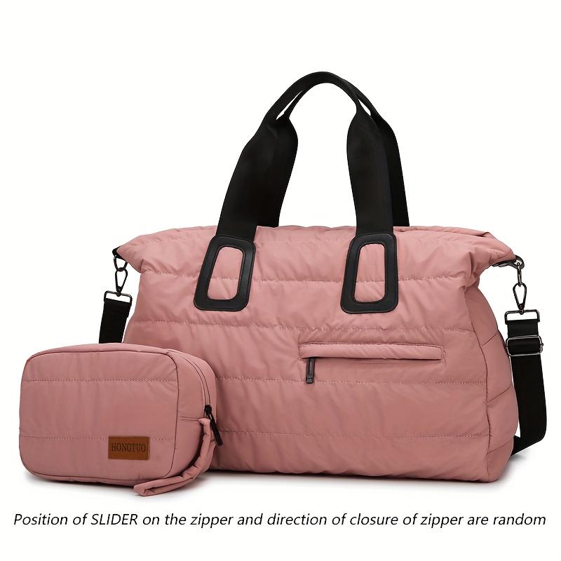 Набор из 2 женских сумок-тоут большой вместимости с мягкой подкладкой для путешествий, модные зимние стеганые сумки, дизайнерские сумки через плечо для женщин