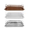 Baking Tray Oil Frying Baking Pan Stainless Steel Non-Stick Chips Basket Baking Dish Grill Mesh Square Frying Colander