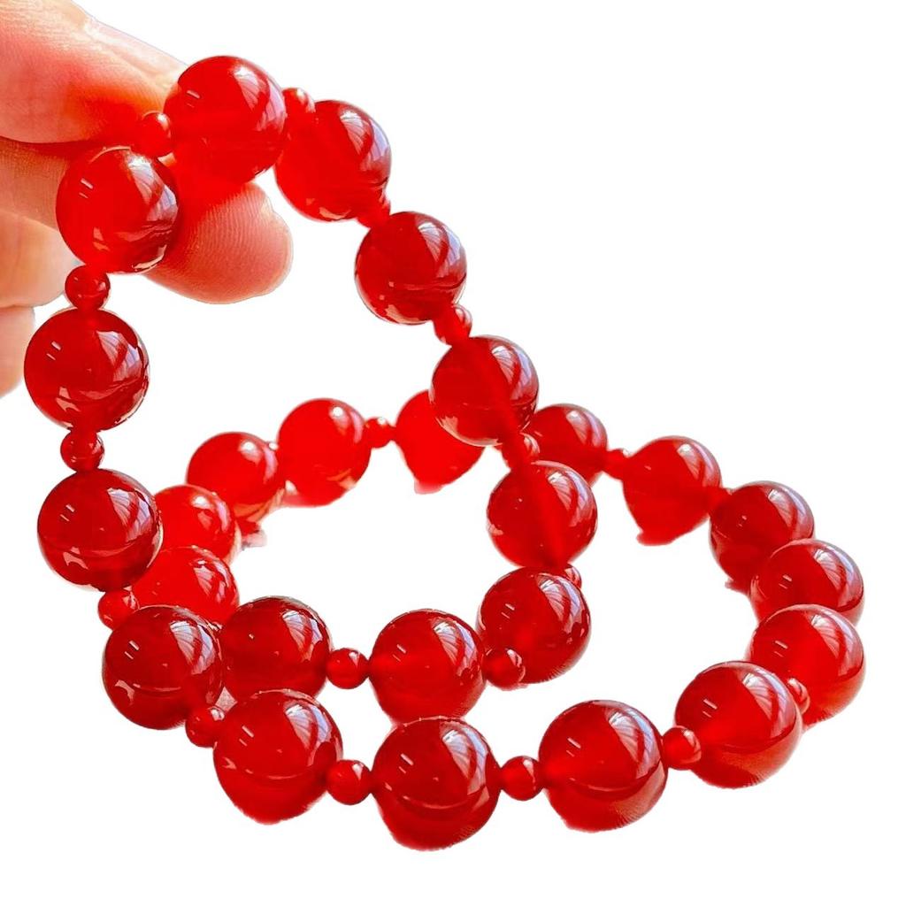 7A High-quality, translucent, and lustrous natural red agate bracelet Authenticity guaranteed, supports re-inspection