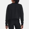 Under Armour Футболка с коротким рукавом Terry Crop Solid Color Pullover, женские топы, черный цвет 1378650-001