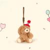 Birthday Cake Bear Hat Rabbit Doll Keychain Animal Plush Pendant Holiday Gift