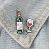 Cartoon Red Wine Glass Brooch - Cute Mini Jewelry Badge