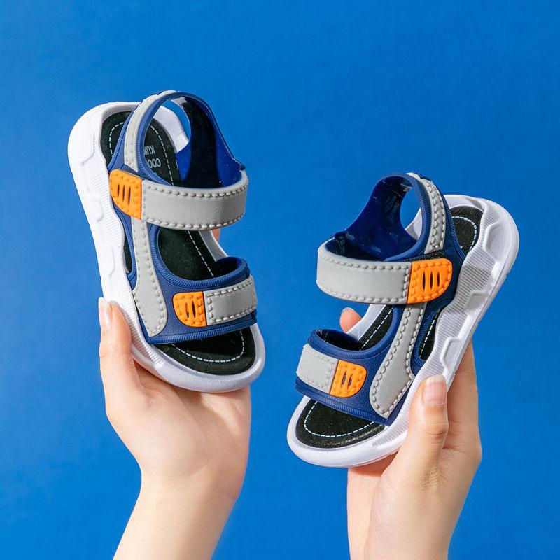 New trendy summer sandals for boys, stylish soft-soled shoes for older children, stylish children's and toddler boys' beach shoes
