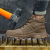 Men's Labor Insurance Shoes High-top Ankle Guards Anti-smashing and Anti-piercing Work Shoes Comfortable and Soft Safety Protective Shoes