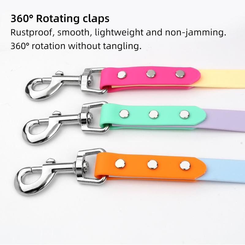 Solid Adjustable Collar And Leash Set Durable Waterproof And Stylish Pet Accessories Available Multiple Colors and Sizes New Top