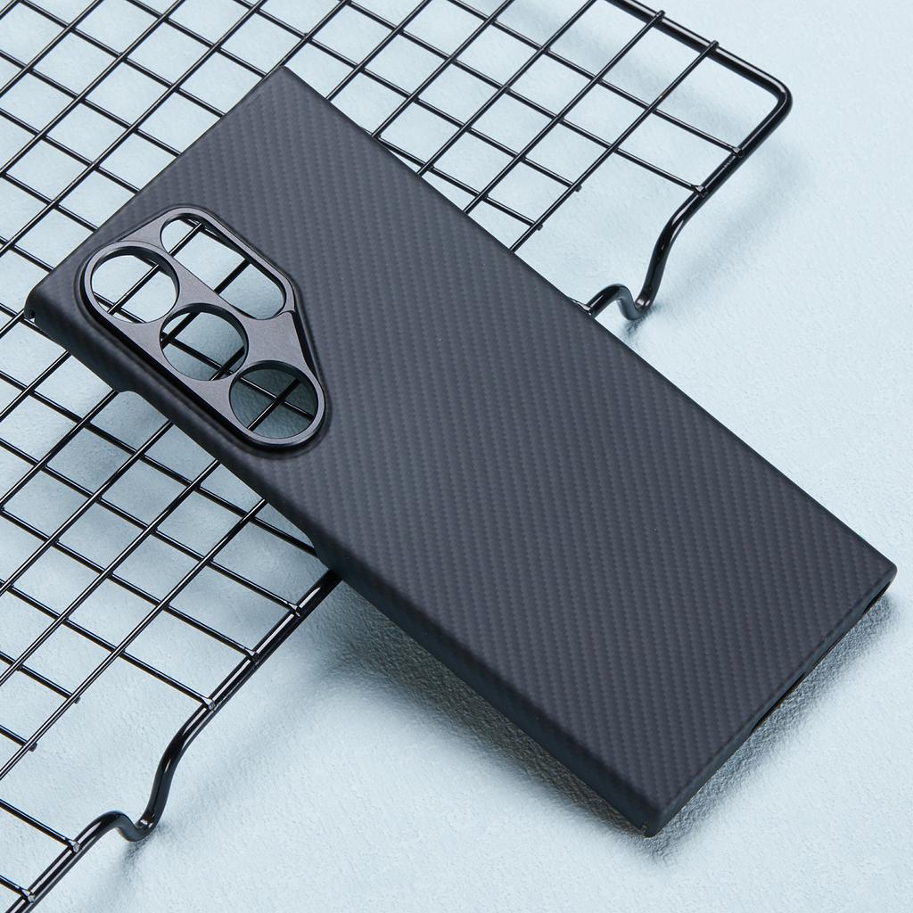 Магнитный чехол для Samsung Galaxy S24 Ultra, 600D, тонкая текстура, крышка из арамидного волокна с металлическим протектором для объектива