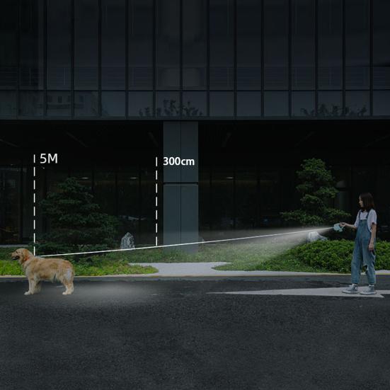 Выдвижной поводок для собак с эргономичной ручкой, пояс для прогулок с защитой от спутывания, фонариком и дозатором пакетов для фекалий для средних и маленьких собак